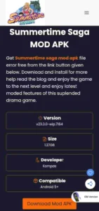 How to download summertime saga mod apk.
